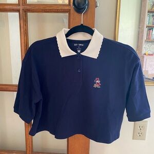 Gap x Disney Cropped Peter Pan Collar Shirt